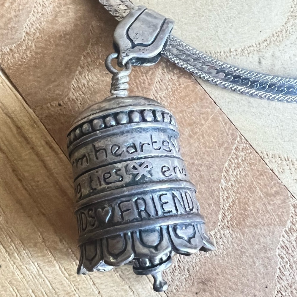 925 Sterling silver Jonette Jewelry Friendship bell pendant necklace